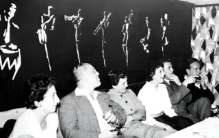 1956 | Jazzkeller August 1956 | Im 'Jazzkeller' dem ehem. 'Picasso-Keller' | Im Vordergrund Günther Rettig.
