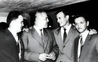 Gebr. Mangelsdorff Günther Rettig mit den Brüdern Mangelsdorff & Trompeter Rehm im ehem. 'Picasso-Keller'